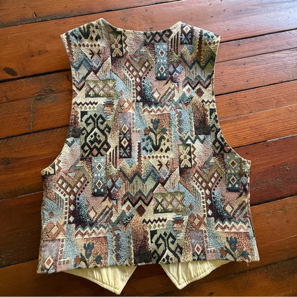 Vintage Patchwork Cottage Core Vest y2k 90s - Picture 2 of 10